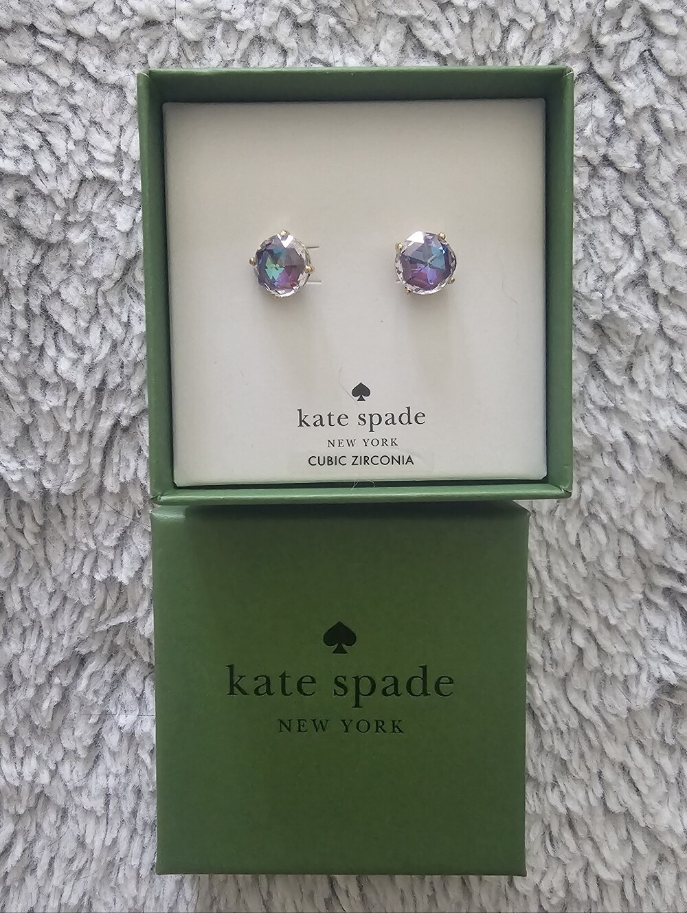 NEW! 🔥Kate Spade iridescent multicolor crystal stud earrings.